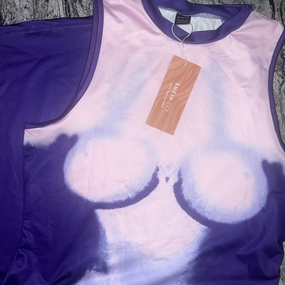 SHEIN Purple and Pink Thero Dress